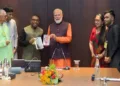 PM Modi meets Music composer Ramesh Vinayakam