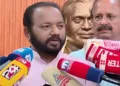 BJP State General Secretary Adv. S. Suresh and State Vice President K. Soman address the media in Thiruvananthapuram, responding to the Deepika controversy and political allegations