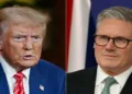 US President Donald Trump and British Prime Minister Keir