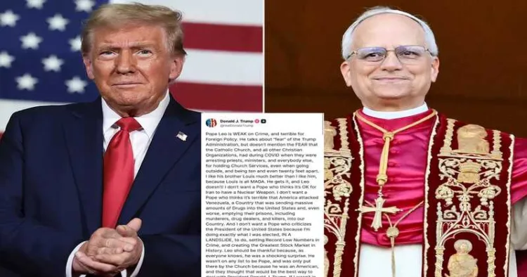 President Donald Trump and Pope Leo XIV