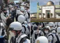 Protesters gather in Fujisawa, Japan, opposing a proposed mosque and voicing concerns over preserving local culture and neighbourhood identity.