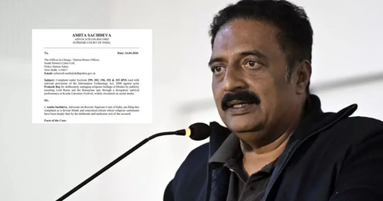 Actor Prakash Raj faces legal heat as complaint alleges mockery of Ramayana during Kerala Literature Festival speech