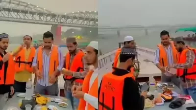 Muslim men holding Iftar on a boat in Kashi were booked