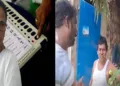 TMC goon intimidates people ahead of West Bengal election, forces them to vote for Mamata’s regime