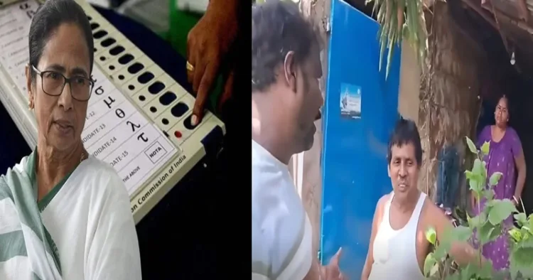 TMC goon intimidates people ahead of West Bengal election, forces them to vote for Mamata’s regime