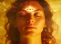 The bindi in Sanatan Dharma reflects human energy and consciousness, rooted in the Ajna Chakra, blending spirituality with ancient insight