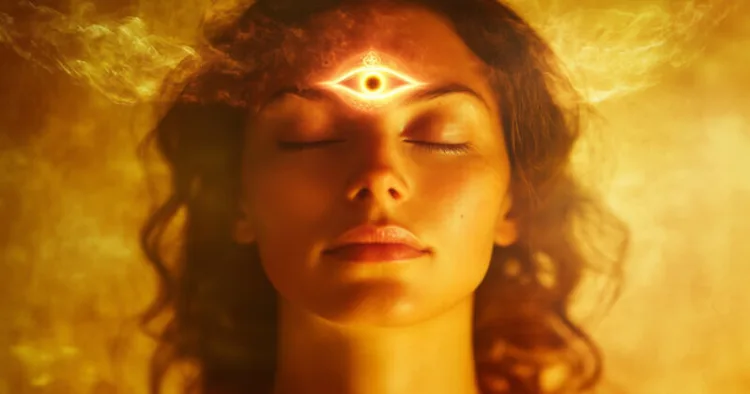 The bindi in Sanatan Dharma reflects human energy and consciousness, rooted in the Ajna Chakra, blending spirituality with ancient insight