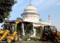 Illegal Mazar built on irrigation department’s land bulldozed by administration