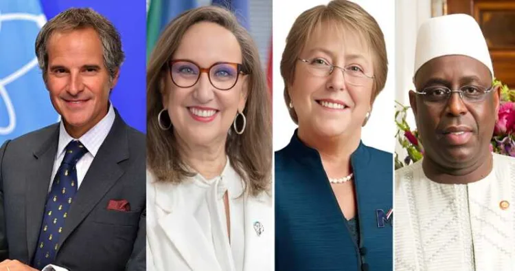 UN Secretary-General contenders: Rafael Grossi (Argentina), Rebeca Grynspan (Costa Rica), Michelle Bachelet (Chile) and Macky Sall (Senegal)