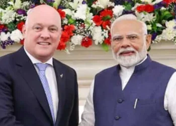 New Zealand Prime Minister Christopher Luxon and Prime Minister Narendra Modi