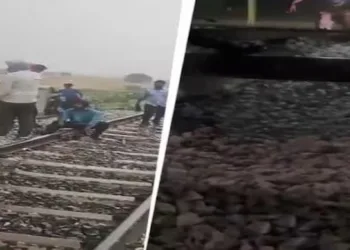 Punjab Police arrested four men after an attempted detonation damaged a railway track in Patiala