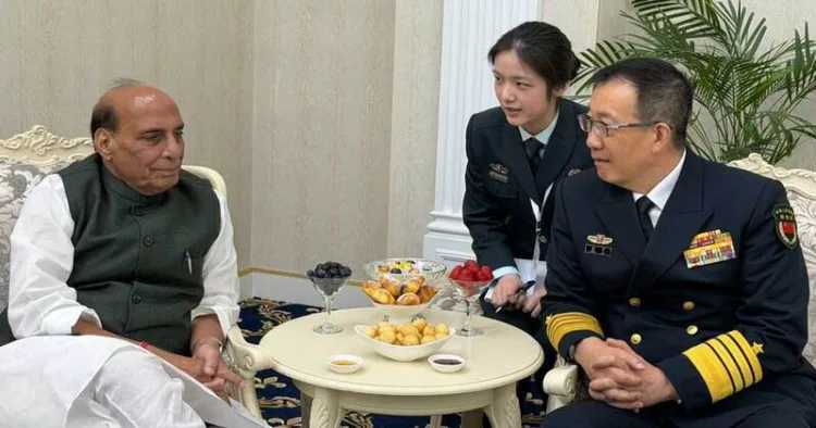 India's Minister of Defense, Rajnath Singh, met his Chinese counterpart, Dong Jun, on the sidelines of the Shanghai Cooperation Organization in Bishkek, Kyrgyzstan