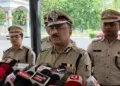 Odisha Police Director General of Police Y.B. Khurania addressing media persons