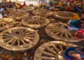 Construction of the chariots is progressing steadily for Mahaprabhu’s sacred Rath Yatra