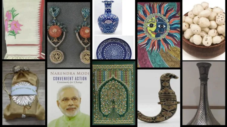 Traditional Indian crafts, textiles and agricultural products were presented by Prime Minister Narendra Modi to global leaders during his diplomatic tour.