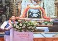Chief Minister Mohan Charan Majhi at the ‘Somnath Swabhiman Parva’ programme organised at Lingaraj Temple, Bhubaneswar .