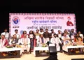 CM Mohan Majhi and others at the Civic Reception Programme organized by ABVP on the eve of its National Executive Council Meeting in Bhubaneswar