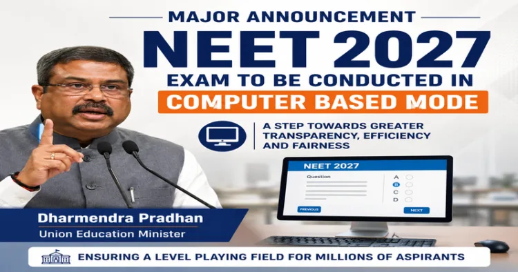 NEET UG 2027 will be conducted in CBT mode :Union Education Minister Dharmendra Pradhan (This Image is generated by AI)