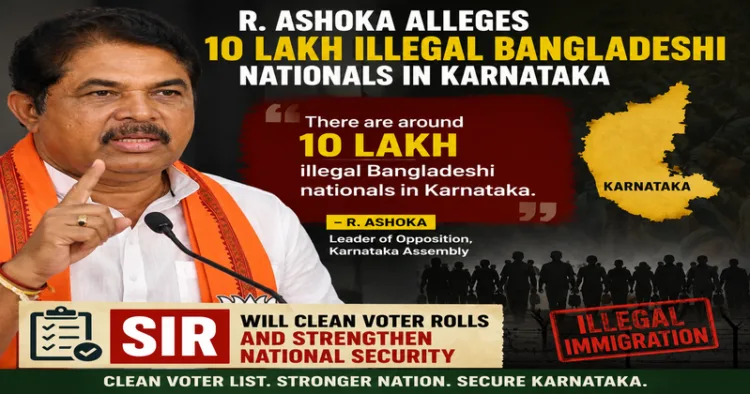 Karnataka BJP leader R Ashoka claims presence of 10 lakh Bangladeshis in the state (This is an AI generated image)