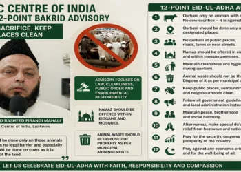 Chairman of the Islamic Centre of India, Maulana Khalid Rasheed Firangi Mahali, has issued a comprehensive 12-point advisory for Bakrid (This is an AI generated image)