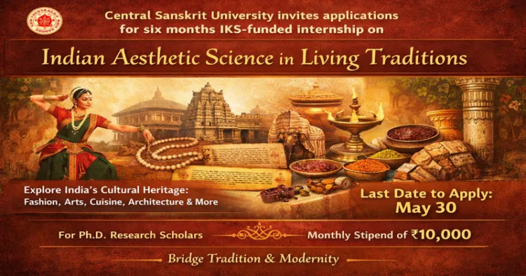 Central Sanskrit University offers internship in Indian Aesthetic Science in Living Traditions
