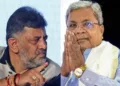(Left) Karnatak Deputy CM DK Shivkumar (Right) Karnataka Chief Minister Siddaramaiah