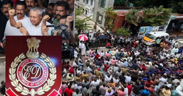 Keralam ED freezes Rs 18.36 crore linked to Pinarayi Vijayan’s daughter; CPM hands over cadres in ED attack case