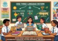 CBSE introduces three language reform (This is an AI generated image)
