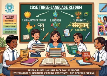 CBSE introduces three language reform (This is an AI generated image)