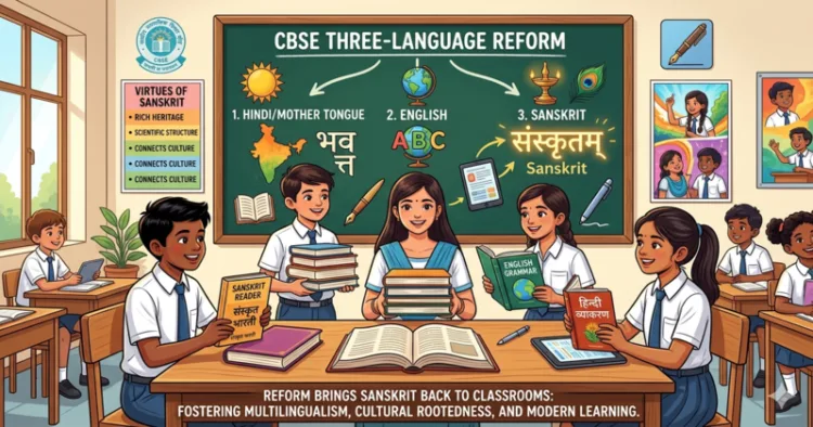 CBSE introduces three language reform (This is an AI generated image)