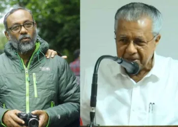 CPM leaders Gopakumar Mukundan and Pinarayi Vijayan (Left to Right)