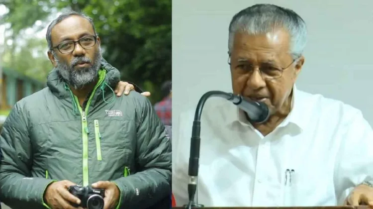 CPM leaders Gopakumar Mukundan and Pinarayi Vijayan (Left to Right)
