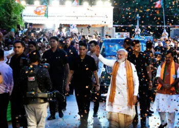 Prime Minister Narendra Modi at Delhi office on May 4 after historic verdict