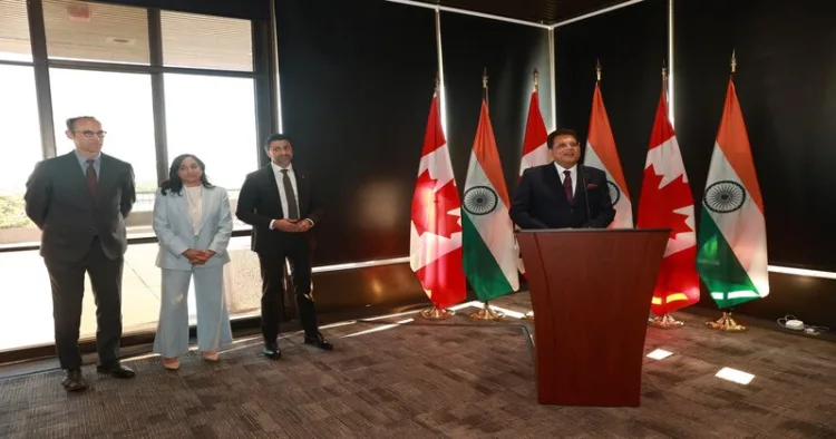 Commerce and Industry Minister Piyush Goyal is on a bilateral visit to Canada for trade talks