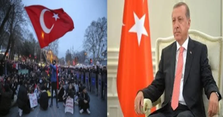 Opposition party of Turkey launches massive protest against the autocratic rule of President Erdogan