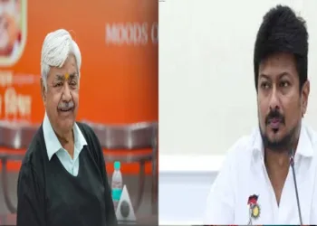 (Left) VHP International President Alok Kumar (Right) Tamil Nadu LoP Udhayanidhi Stalin