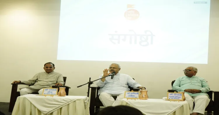 Sunil Ambekar, Akhil Bharatiya Prachar Pramukh while addressing a special seminar of journalists and editors in Nagpur