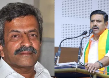 D.N. Jeevaraj, BJP MLA from Sringeri and State BJP president , B.Y. Vijayendra