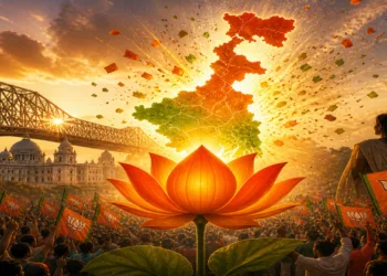 Lotus blooms in west Bengal (This is an AI generated image)