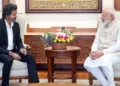 Tamil Nadu CM Joseph Vijay with PM Narendra Modi at Delhi on May 27