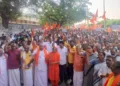 Hindu Munnani and other organisations protested against DMK MLA Udhayanidhi Stalin's anti-Sanatan dharma remarks