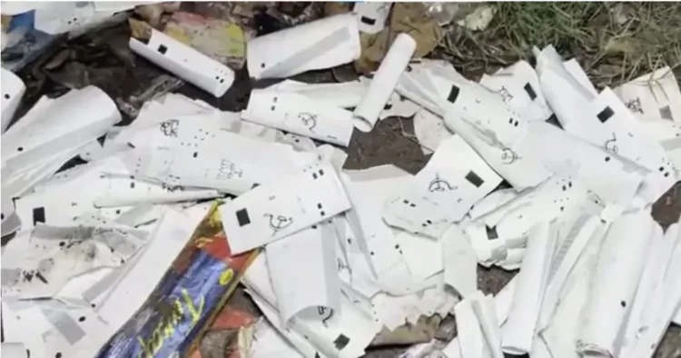 Discarded VVPAT slips are from mock drills (Image ANI)