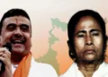 (Left) BJP leader Suvendu Adhikari (Right) Mamata Banerjee
