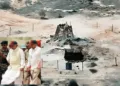 The then PM of India Atal Bihari Vajpayee at the site where Pokhran Nuclear Tests were conducted