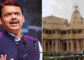(Left) Maharashtra CM Devendra Fadnavis (Right) Somnath Mandir