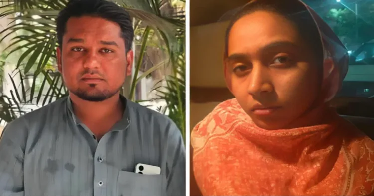 (Left) AIMIM Corporator Mateen Patel (Left) Nida Khan