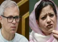 (Left) J&K CM Omar Abdullah (Right) Iltija Mufti