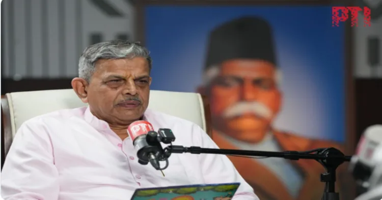 RSS Sarkaryavah Dattatreya Hosabale (Image Source X handle of PTI)