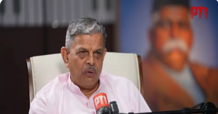 RSS Sahkaryavah Dattatreya Hosabale ji (Image Source: Screen grab of video interview to PTI)