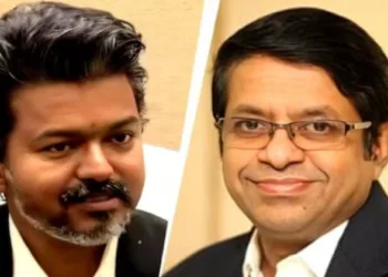 (Left) Chief Minister of Tamil Nadu Joseph Vijay (Right) Rickey Radhan Pandit Vettrivel